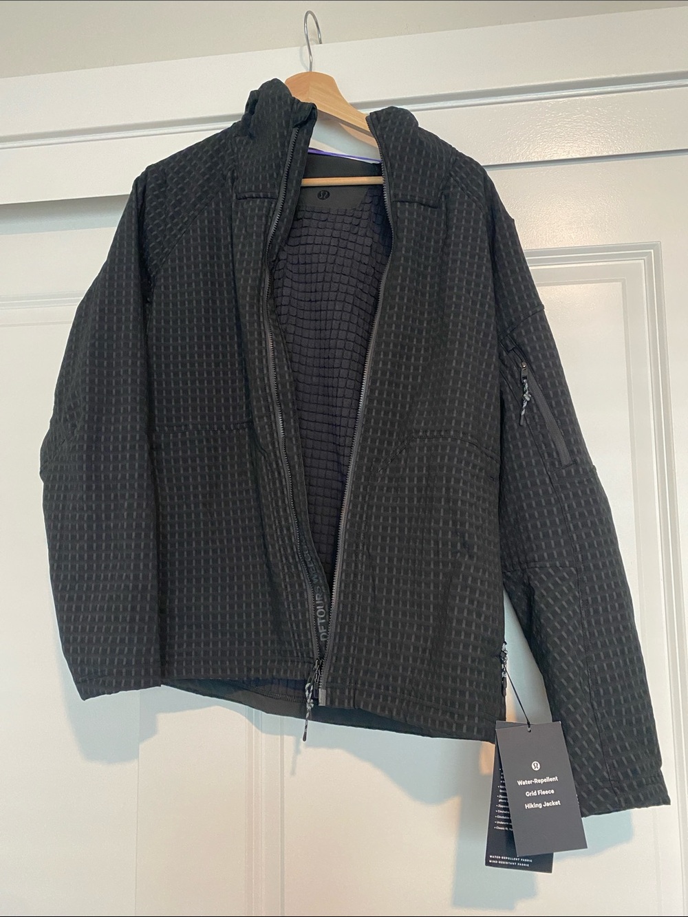 lululemon athletica Men’s Water Repellent Grid Fleece Hiking Jacket